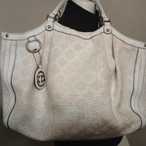 Gucci, Bags, Gucci Sukey Raffia Handbag Large